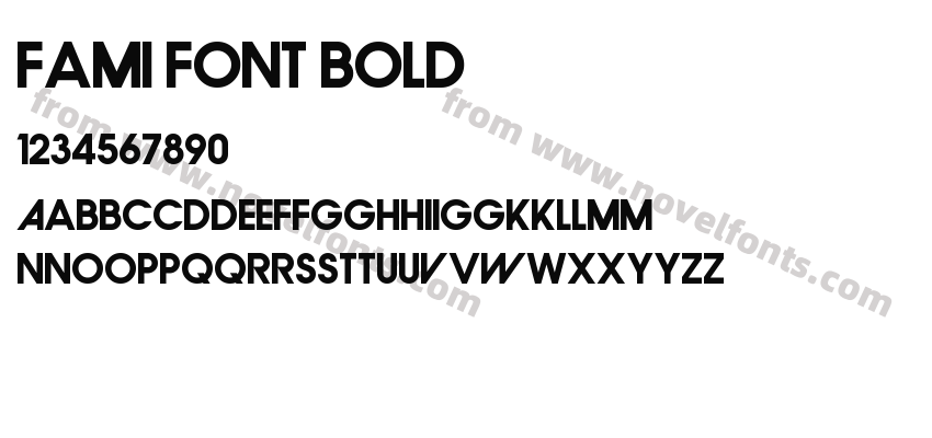 Fami Font BoldPreview