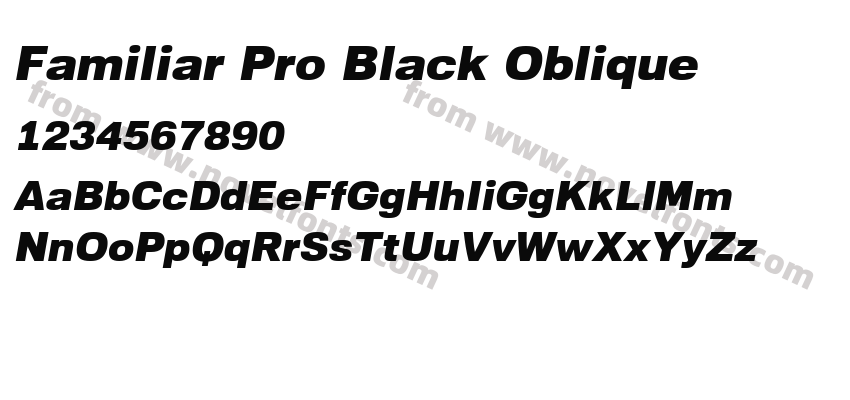 Familiar Pro Black ObliquePreview