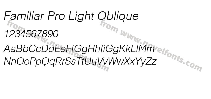 Familiar Pro Light ObliquePreview