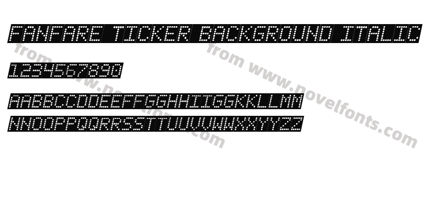 Fanfare Ticker Background ItalicPreview