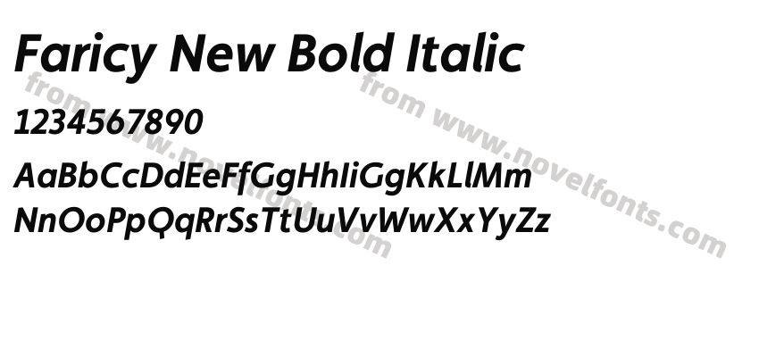 Faricy New Bold ItalicPreview