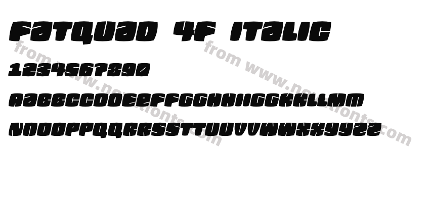 Fatquad 4F ItalicPreview