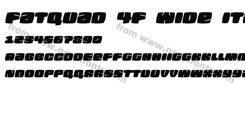 Fatquad 4F Wide ItalicPreview