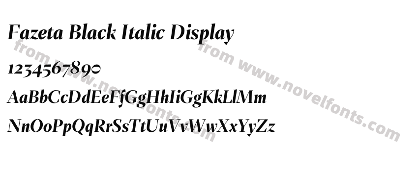 Fazeta Black Italic DisplayPreview