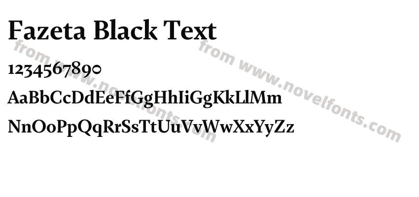 Fazeta Black TextPreview