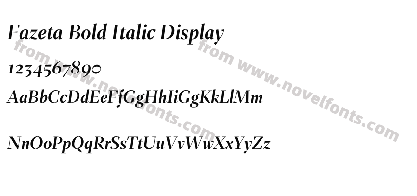Fazeta Bold Italic DisplayPreview