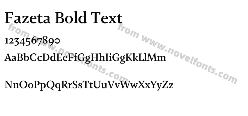 Fazeta Bold TextPreview