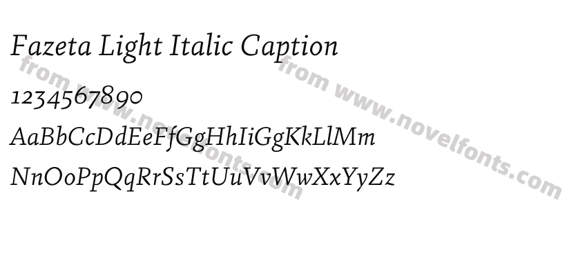 Fazeta Light Italic CaptionPreview