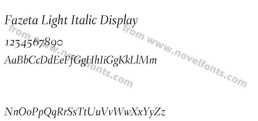 Fazeta Light Italic DisplayPreview