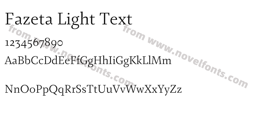 Fazeta Light TextPreview