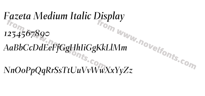 Fazeta Medium Italic DisplayPreview