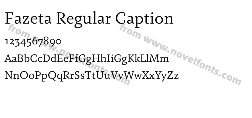 Fazeta Regular CaptionPreview