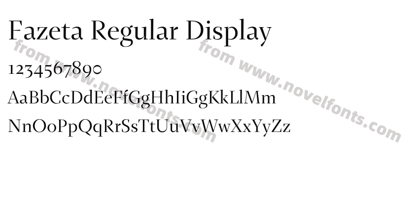 Fazeta Regular DisplayPreview