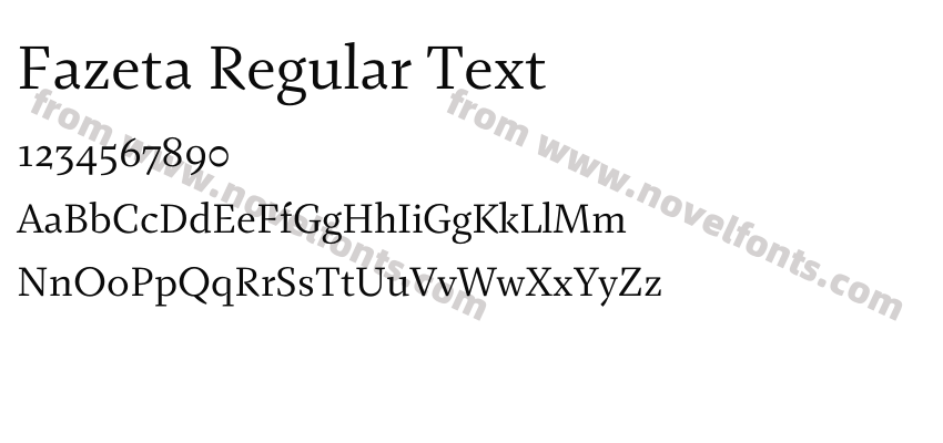 Fazeta Regular TextPreview