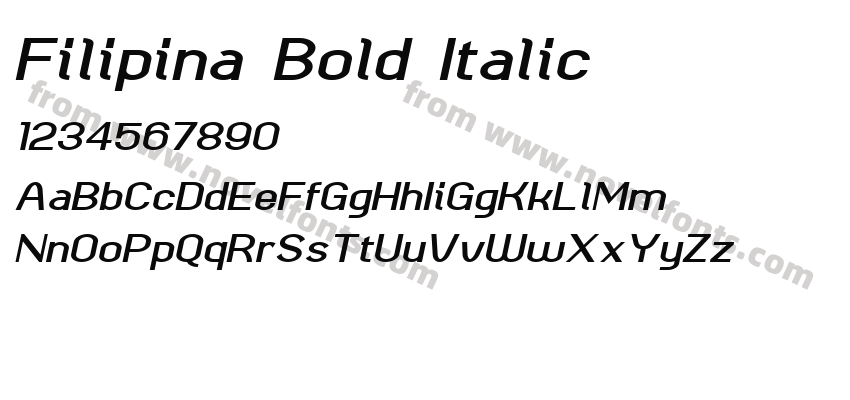 Filipina Bold ItalicPreview