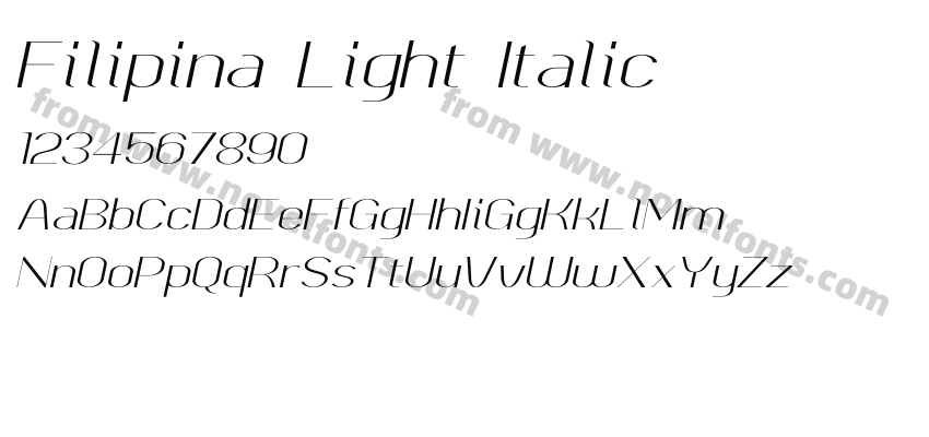 Filipina Light ItalicPreview