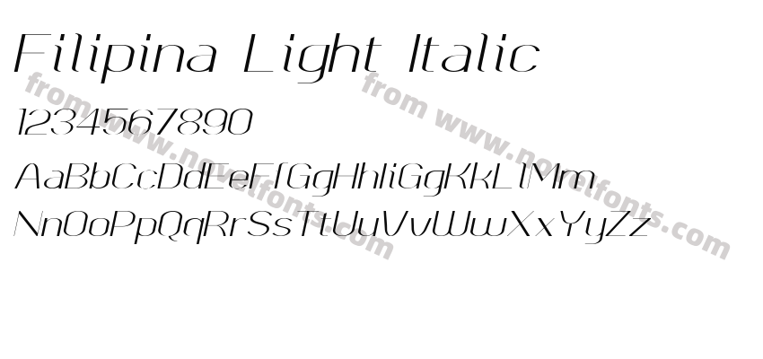 Filipina Light ItalicPreview