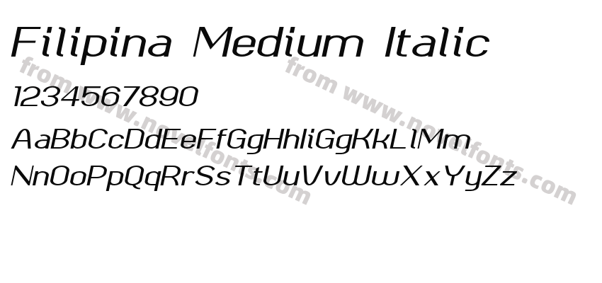 Filipina Medium ItalicPreview