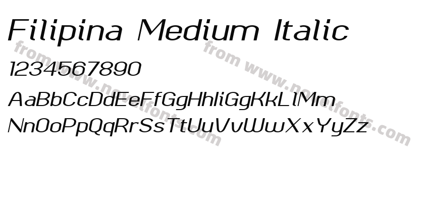 Filipina Medium ItalicPreview