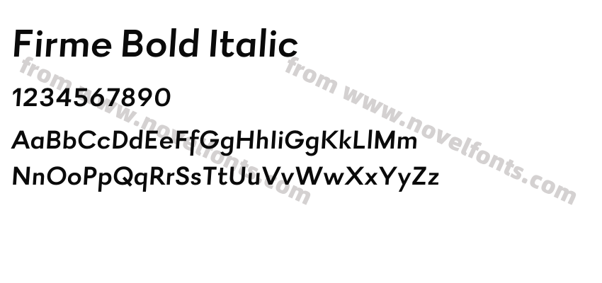 Firme Bold ItalicPreview