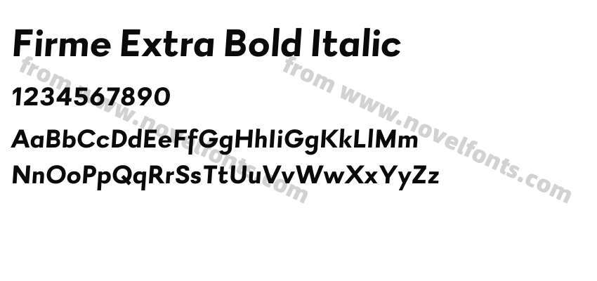 Firme Extra Bold ItalicPreview