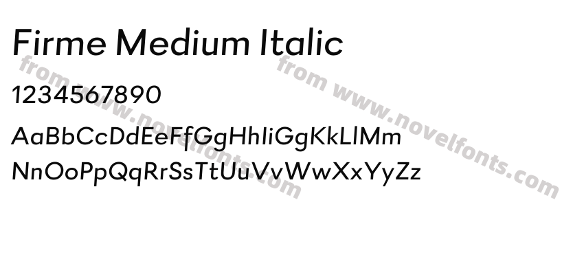 Firme Medium ItalicPreview