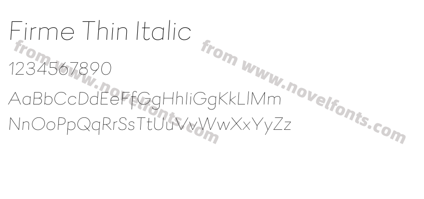 Firme Thin ItalicPreview