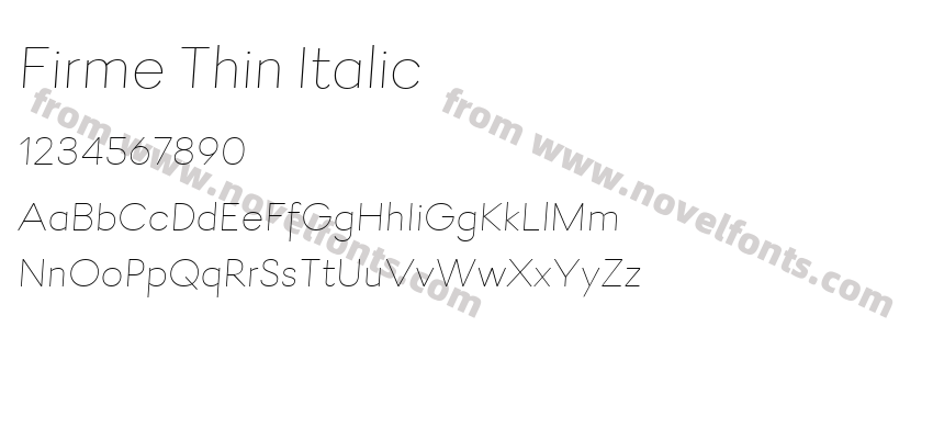 Firme Thin ItalicPreview