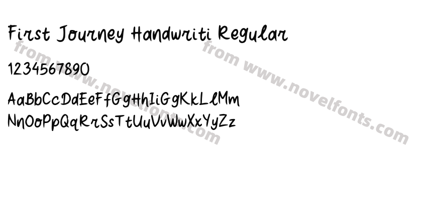 First Journey Handwriti RegularPreview