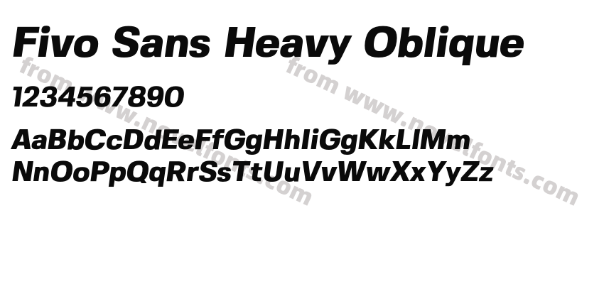 Fivo Sans Heavy ObliquePreview