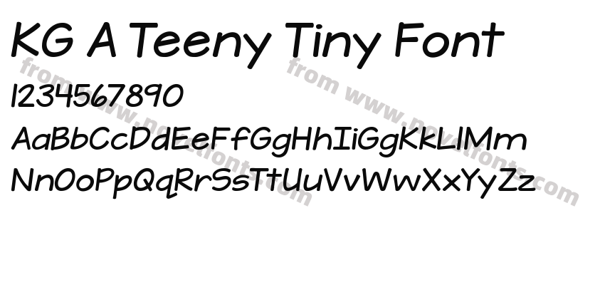 KG A Teeny Tiny FontPreview