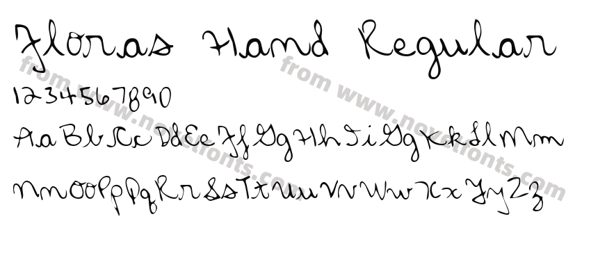 Floras Hand RegularPreview