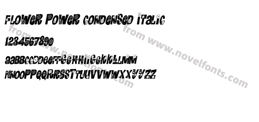 Flower Power Condensed ItalicPreview
