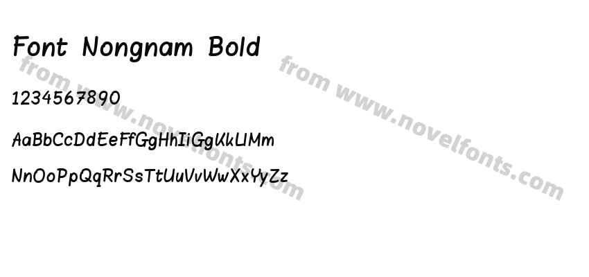Font Nongnam BoldPreview