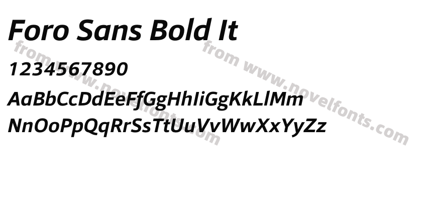 Foro Sans Bold ItPreview