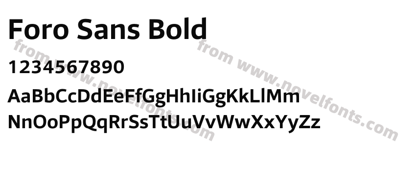 Foro Sans BoldPreview