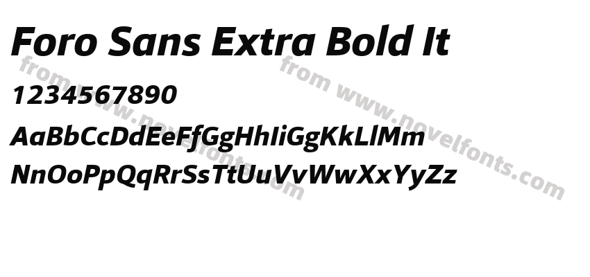 Foro Sans Extra Bold ItPreview
