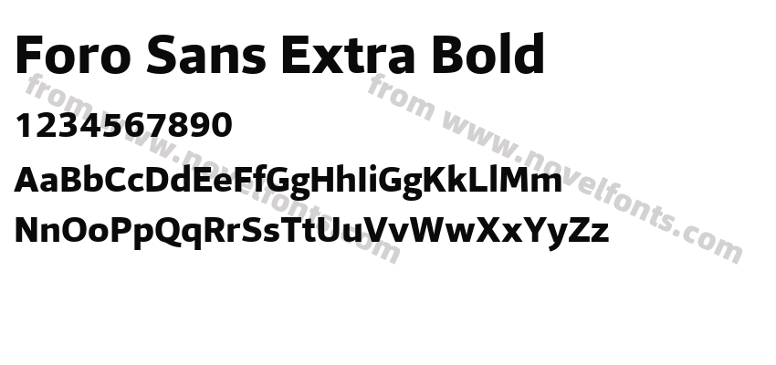 Foro Sans Extra BoldPreview