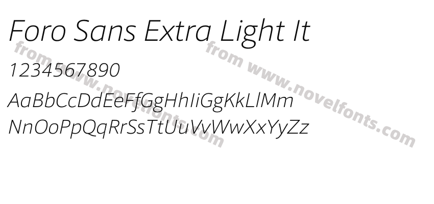 Foro Sans Extra Light ItPreview