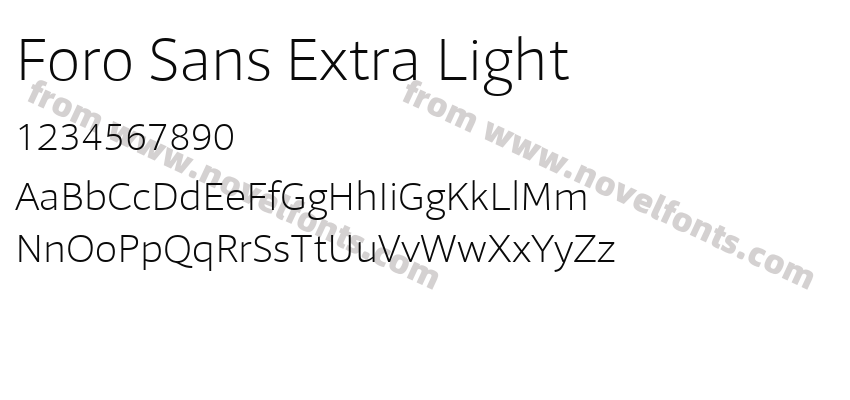 Foro Sans Extra LightPreview