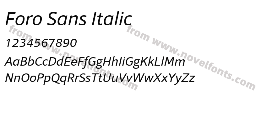 Foro Sans ItalicPreview