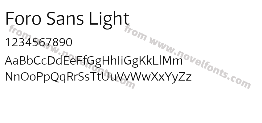 Foro Sans LightPreview