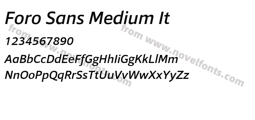 Foro Sans Medium ItPreview