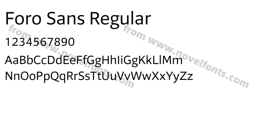 Foro Sans RegularPreview