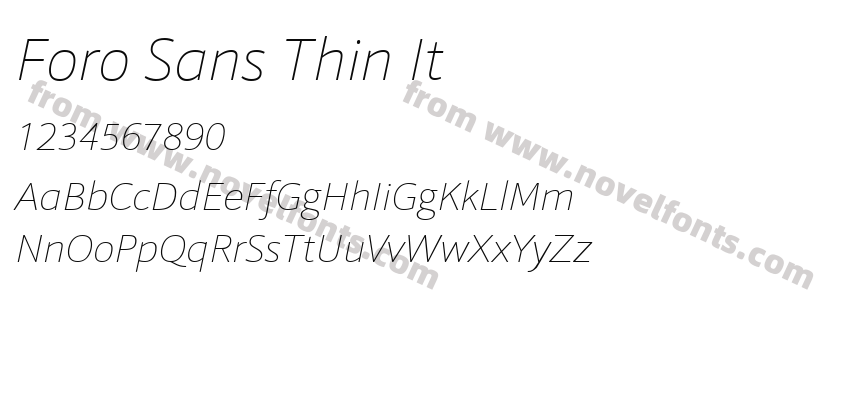 Foro Sans Thin ItPreview