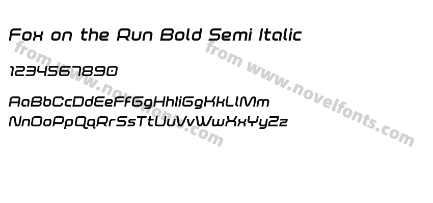Fox on the Run Bold Semi ItalicPreview