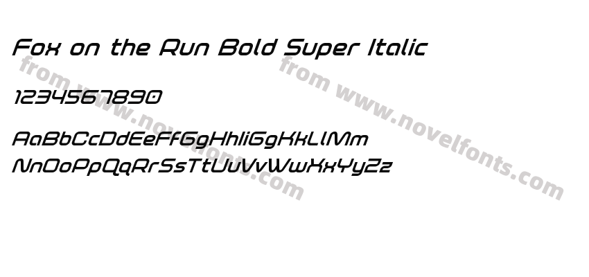 Fox on the Run Bold Super ItalicPreview