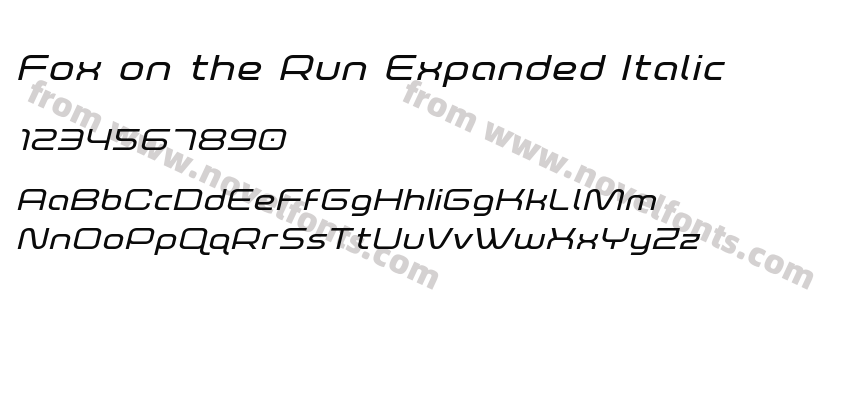 Fox on the Run Expanded ItalicPreview