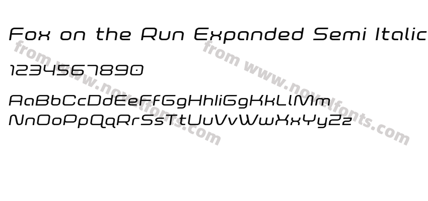 Fox on the Run Expanded Semi ItalicPreview