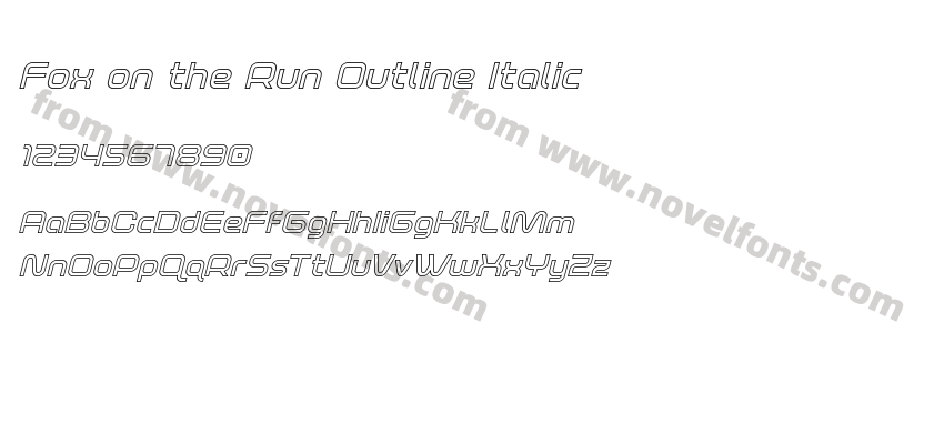 Fox on the Run Outline ItalicPreview